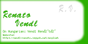 renato vendl business card